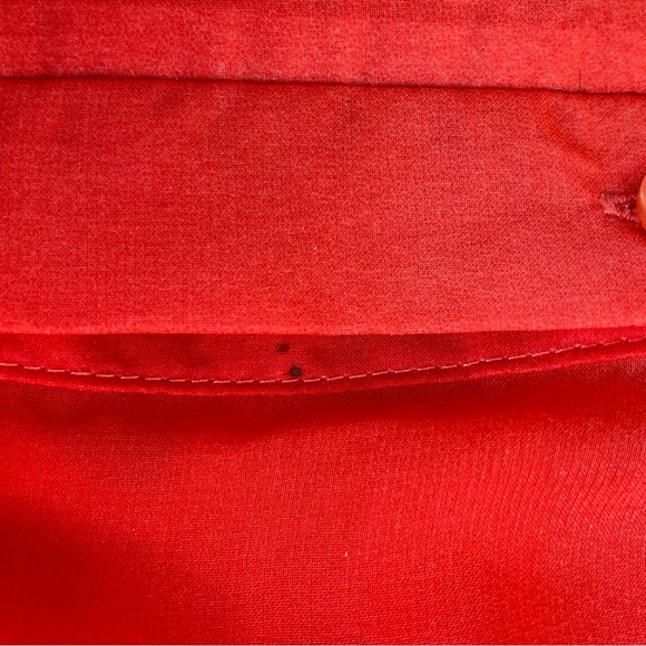 Covington Essentials Semi-Sheer Blouse Coral 3X Button Down Pockets Long Sleeves - Picture 8 of 16